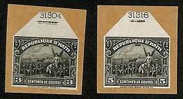 Briefmarken stamps Haiti 1920 Agriculture Master Die Proofs